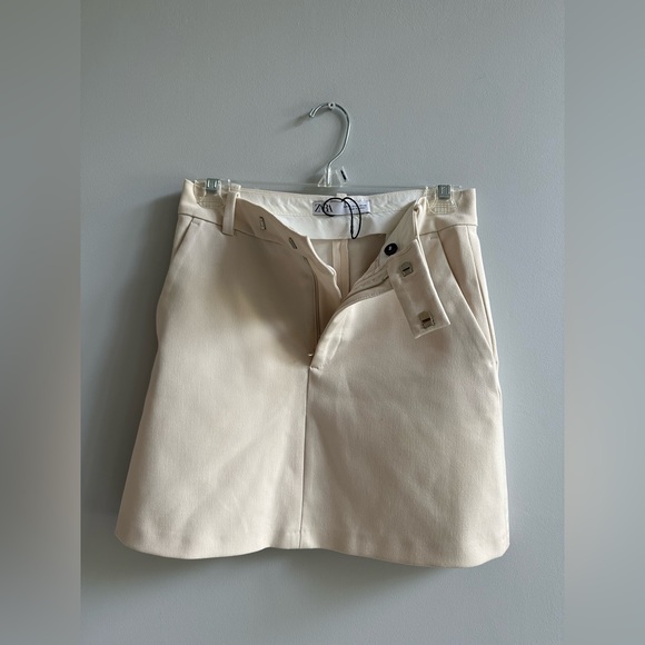 Zara white skirt - stretchy! Size XS new - Picture 3 of 8